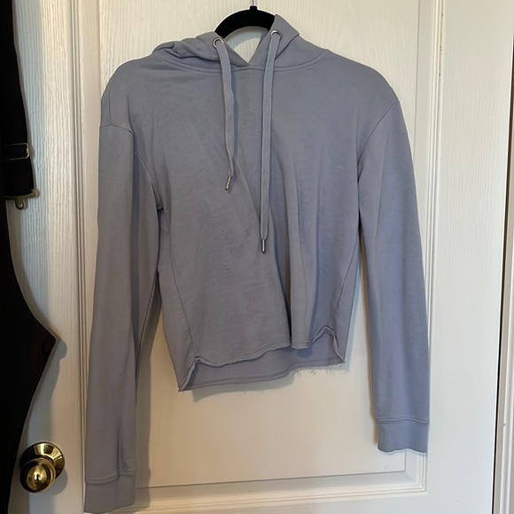 Blue Cropped Hoodie - Picture 1 of 4